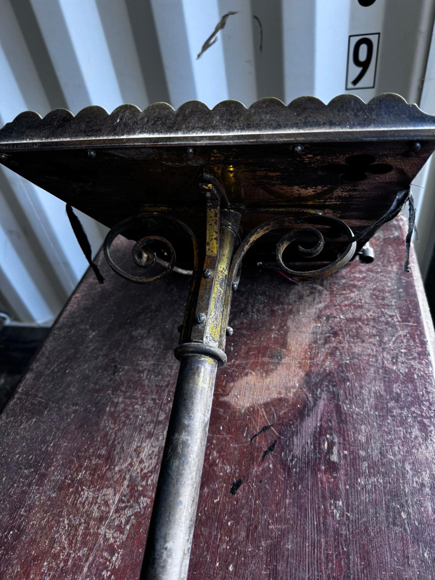 A gothic brass Lectern, with adjustable light brac - Image 2 of 5