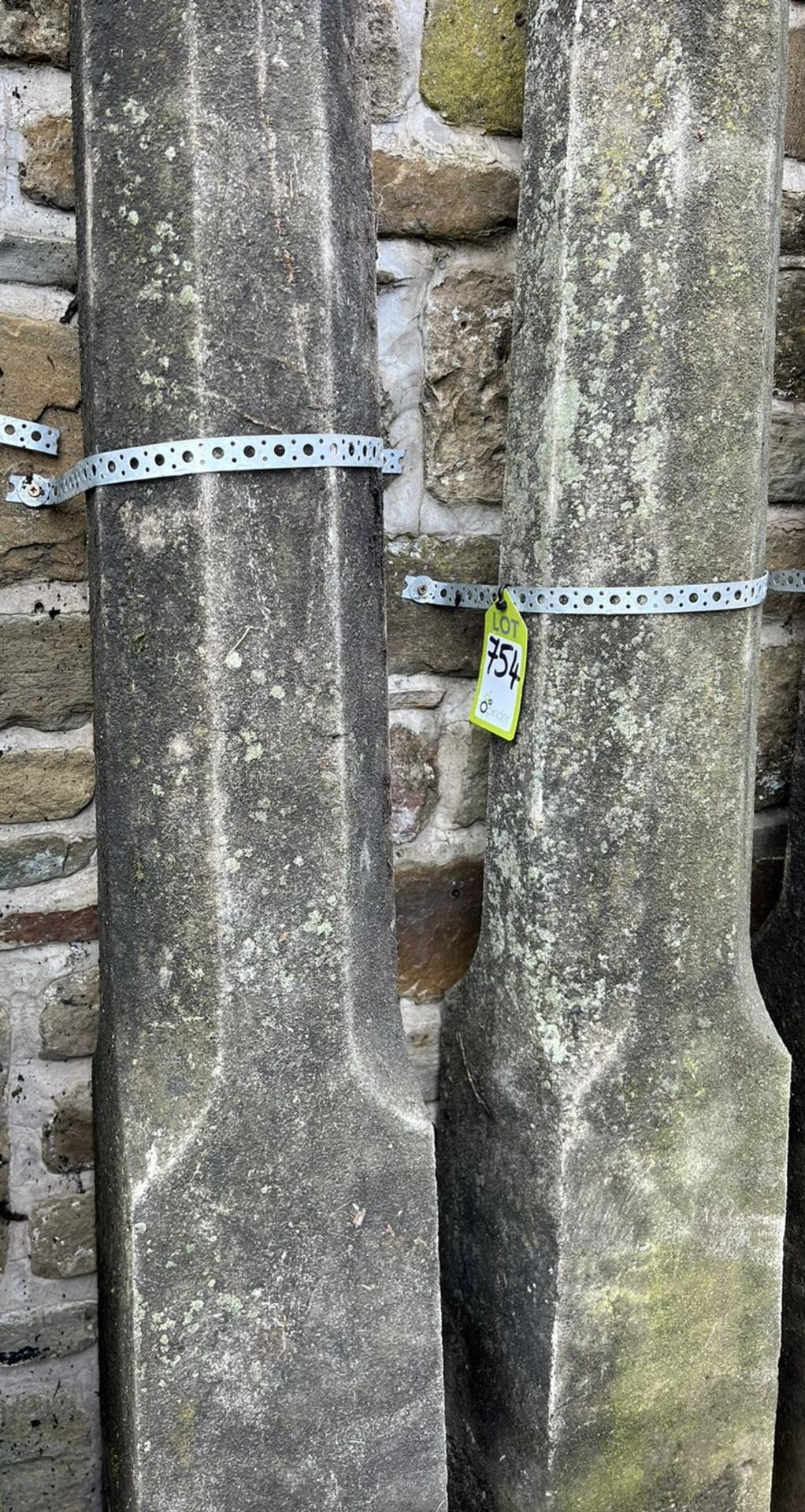 A pair reconstituted stone Obelisks, with ball fin - Image 6 of 9