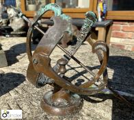 A vintage bronze Armillary, circa mid to late 1900