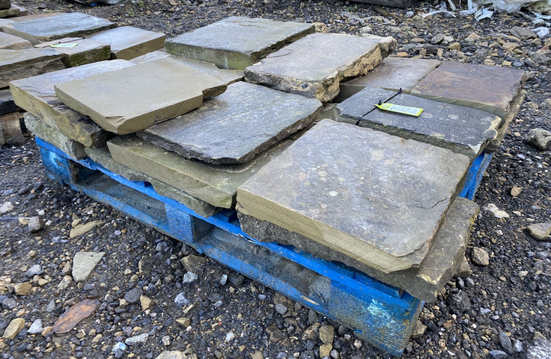A pallet of antique reclaimed Yorkshire stone Flags, approx. 2.4m² (Lot Location: Deep Lane, - Image 3 of 5