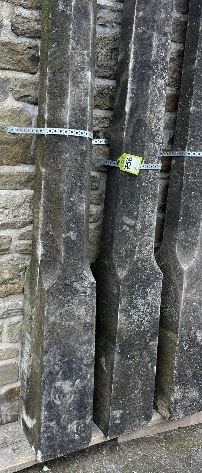 A pair reconstituted stone Obelisks, with ball fin - Image 4 of 8