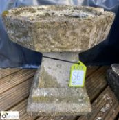 A reconstituted stone art deco Bird Bath, circa 19