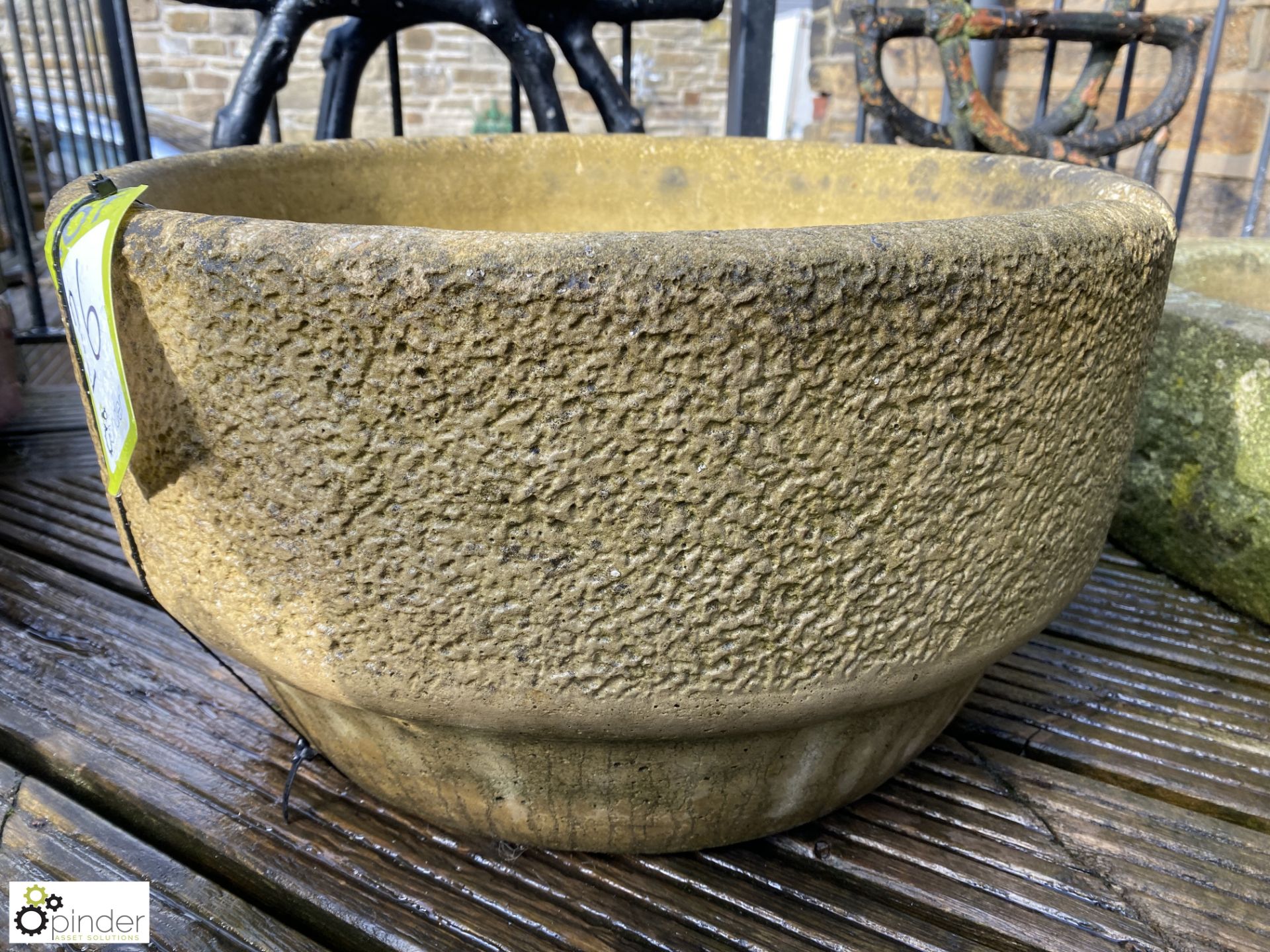 A reconstituted stone Planter with maker’s mark “W - Image 4 of 5