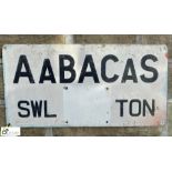 A Vintage Sign “Aabacas”, approx. 12in high x 24in