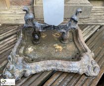 An original square cast iron Victorian Boot Scrape