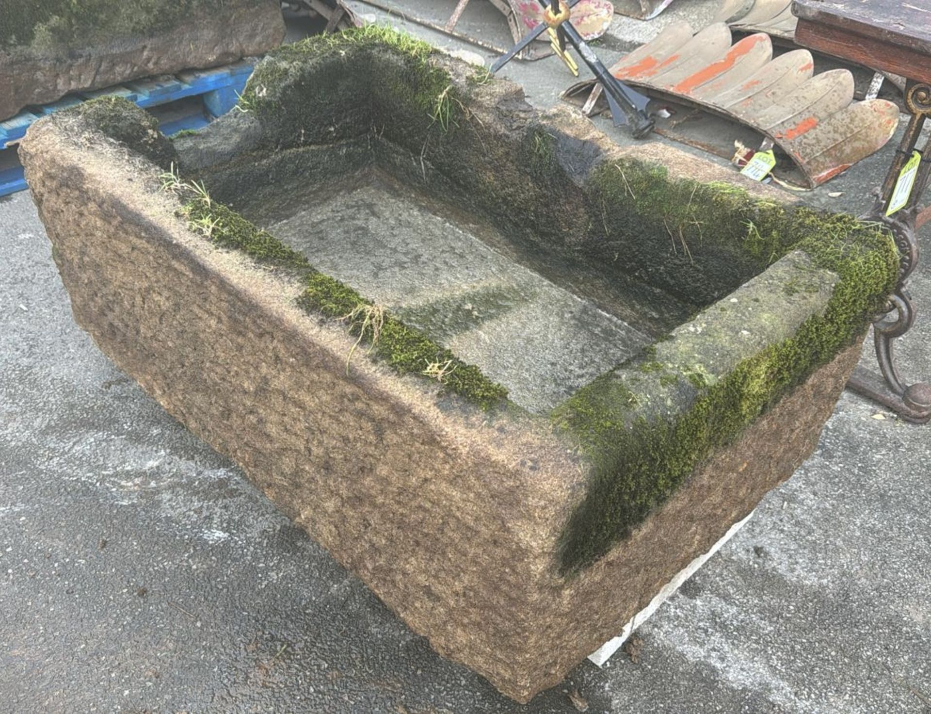 A carved Yorkshire gritstone Trough, circa 1800's, - Image 6 of 9