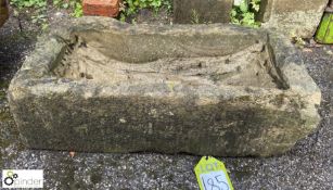 A Yorkshire stone rectangular garden Planter/Feed