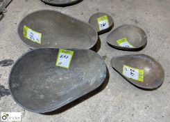 5 various brass Weigh Scale Scoops