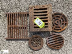5 various iron Drain Covers