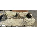 Yorkshire stone double Trough, 980mm x 450mm x 280mm