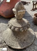 Reconstituted stone Finial, damaged
