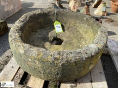 Yorkshire stone circular Trough, 650mm dia