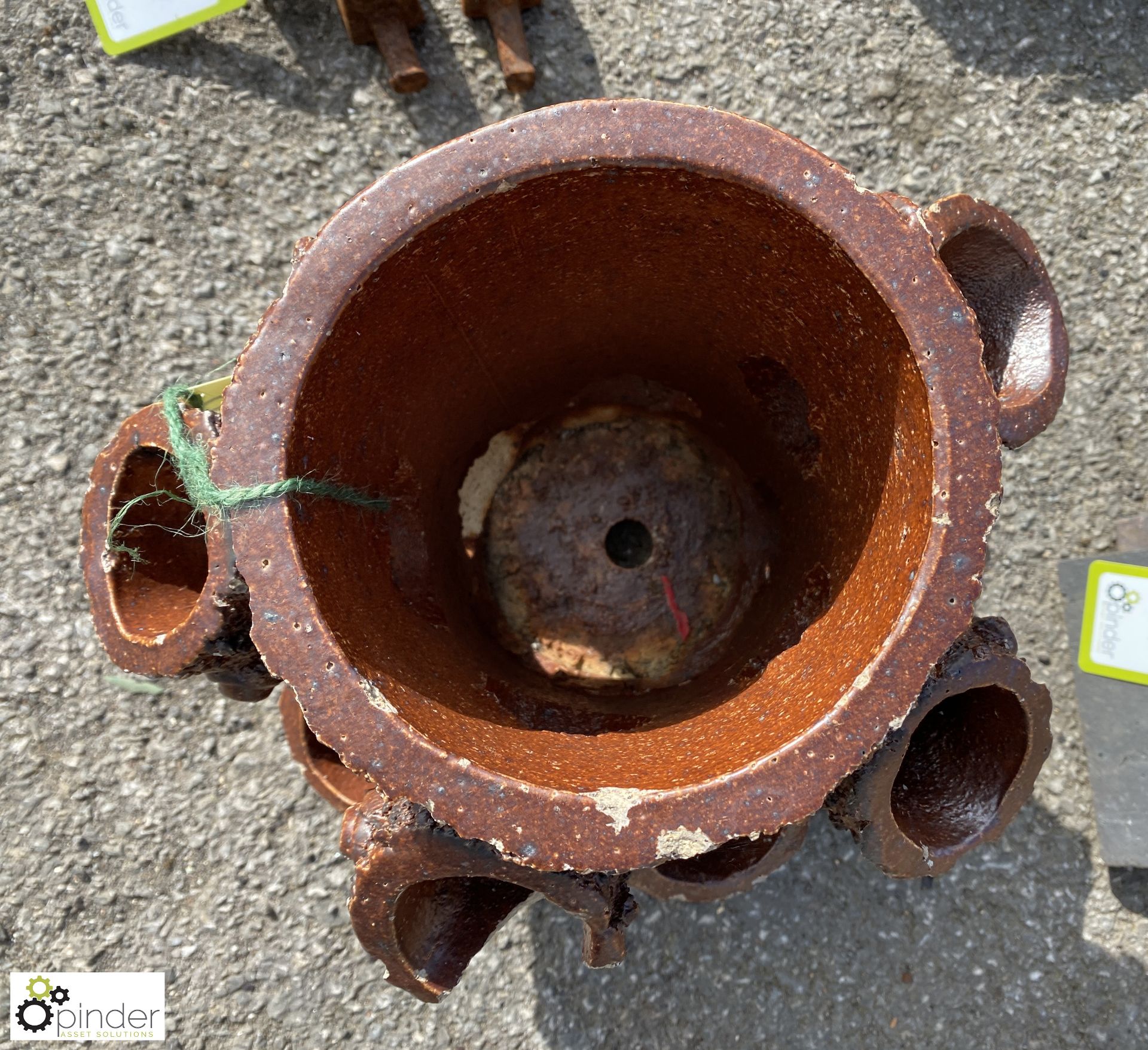 Salt glazed terracotta Strawberry Planter - Image 3 of 5