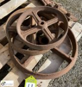 3 cast iron Pulley Wheels