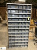 Steel 72-compartment Parts Rack, 920mm x 300mm x 1850mm