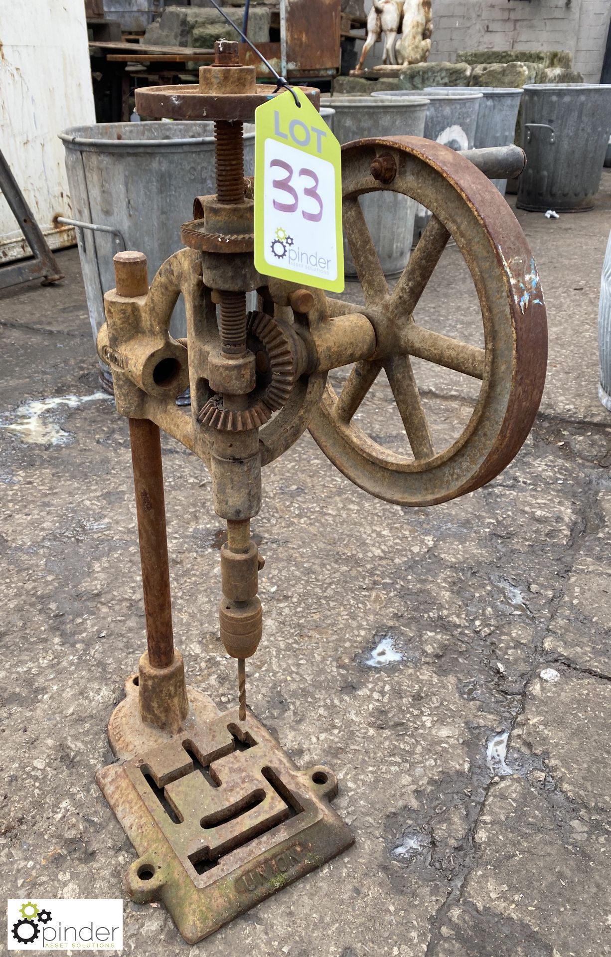 Union vintage manual Pedestal Drill - Image 3 of 6