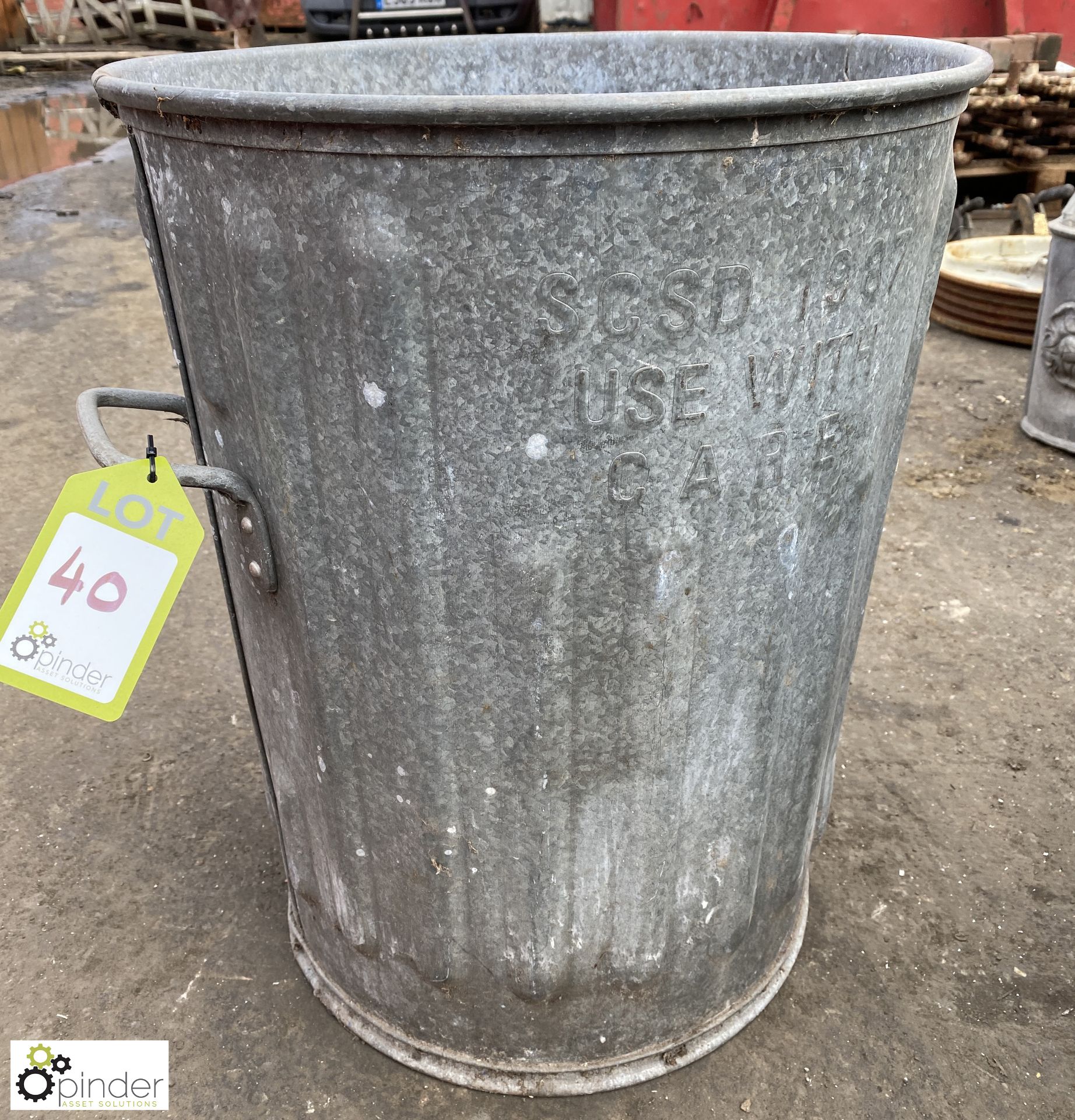 Galvanised Dust Bin, 1987