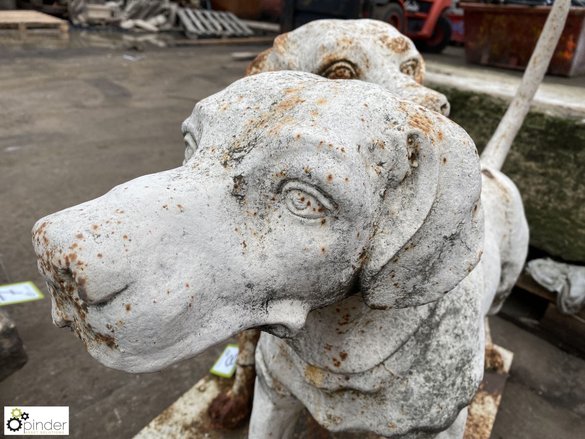 Victorian cast iron Statue of 2 dogs, base 890mm x 500mm, 800mm max height - Image 5 of 9