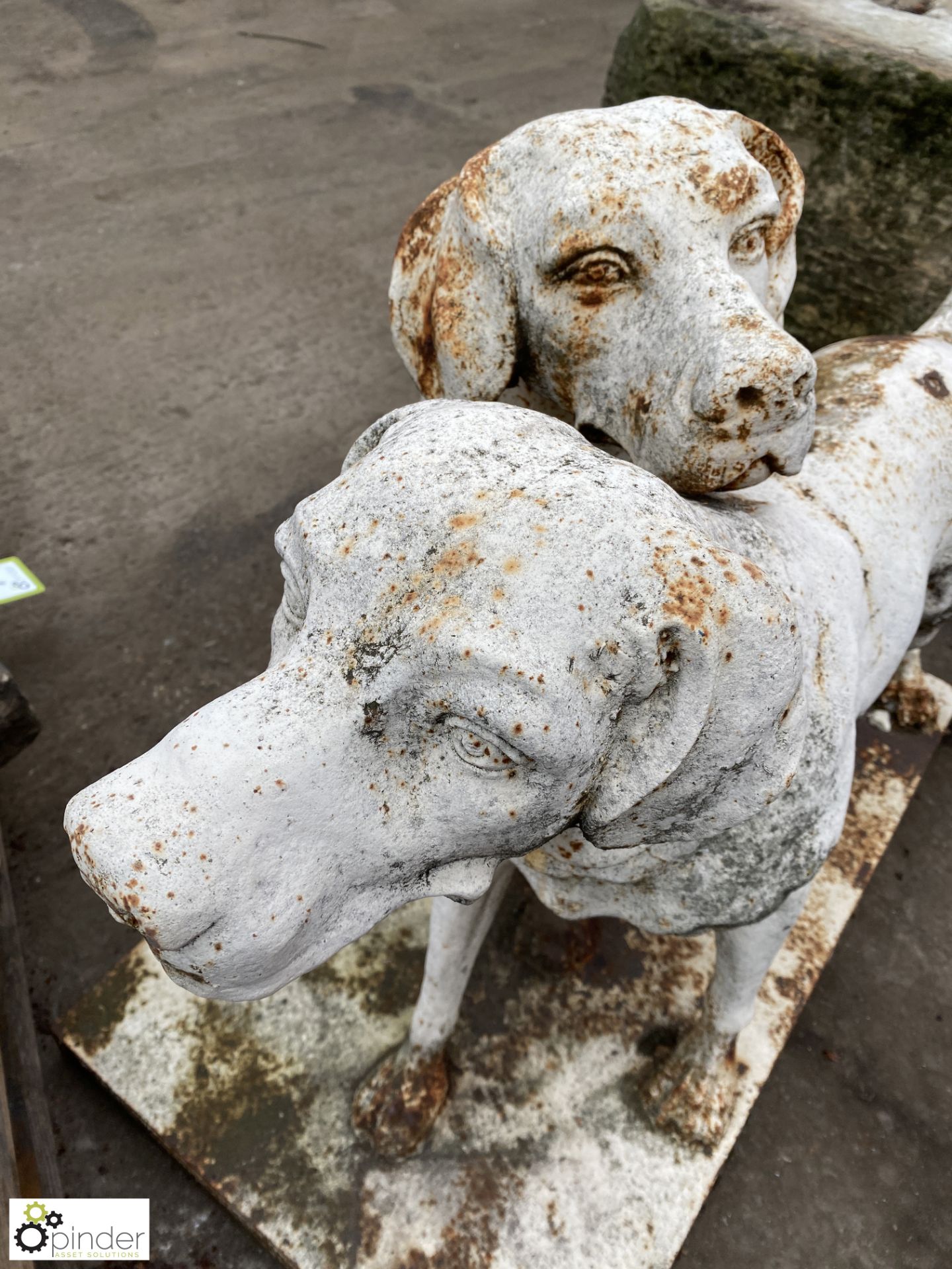 Victorian cast iron Statue of 2 dogs, base 890mm x 500mm, 800mm max height - Image 6 of 9