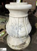 Ornate marble Column Base, 570mm tall, 300mm dia at top