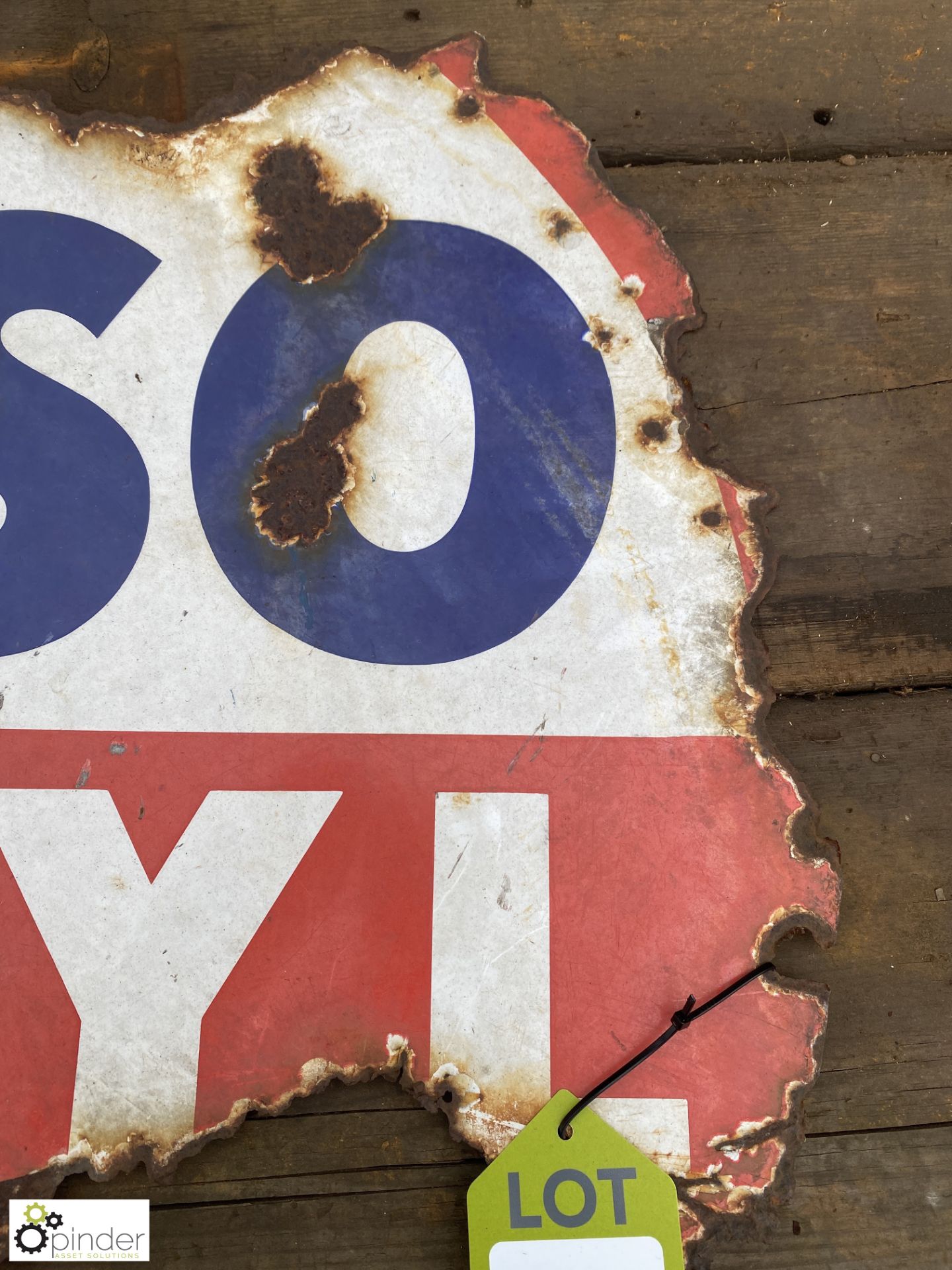 Steel painted Esso Ethyl Sign, 750mm wide - Image 3 of 6