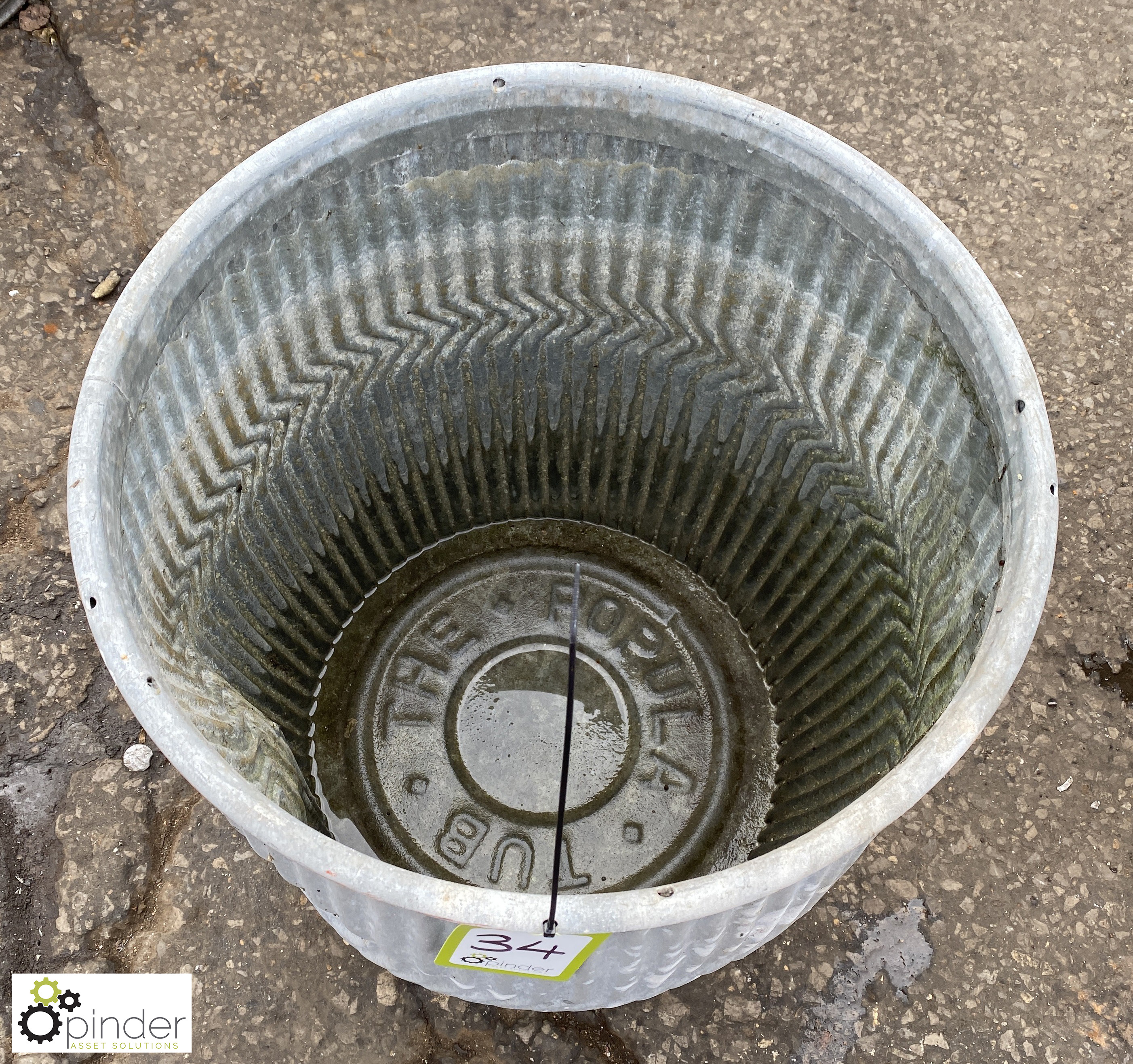 Galvanised Peggy/Dolly Tub, approx. 450mm dia x 520mm - Image 2 of 3