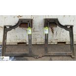 Pair cast iron Bench Frames, 670mm high