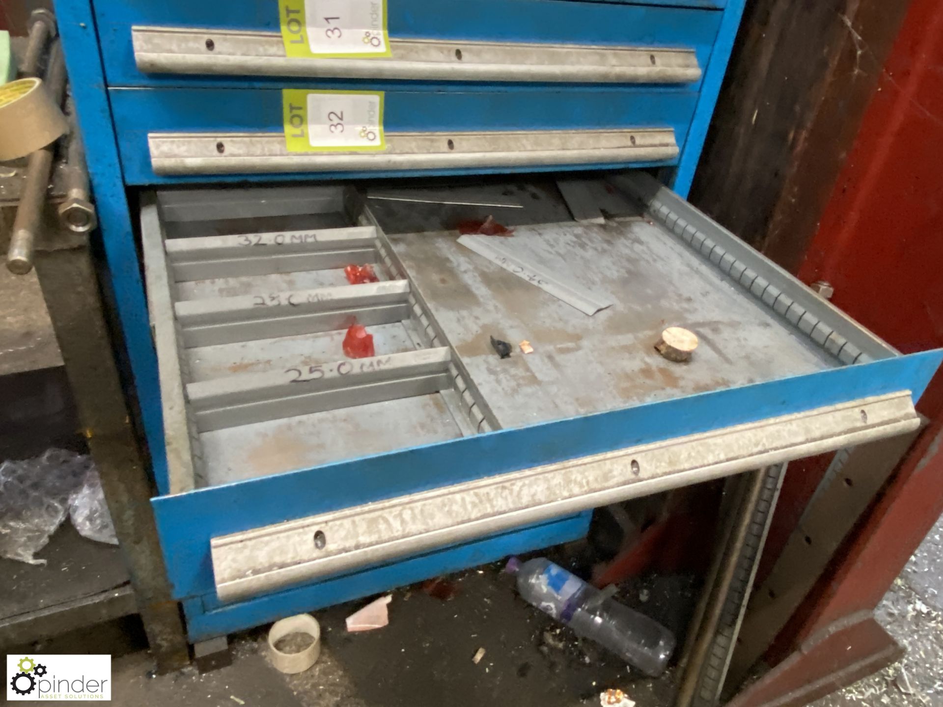 Steel 8-drawer Tool Cabinet, 760mm x 700mm x 760mm - Image 3 of 4