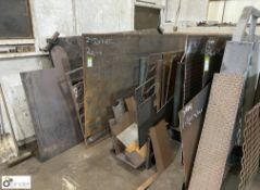 Quantity various full and part Steel Sheets and Offcuts, to and including stock rack