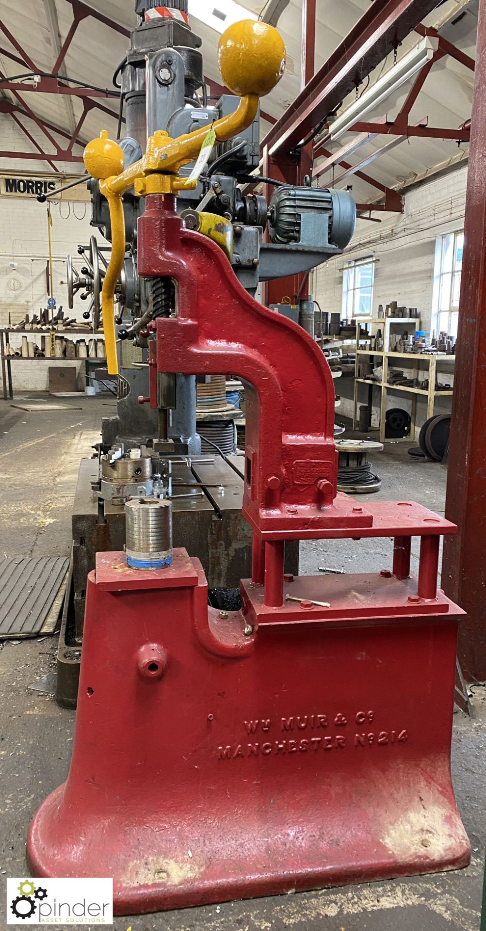 Sweeney & Blockside manual Fly Press, mounted on cast iron base - Image 2 of 7