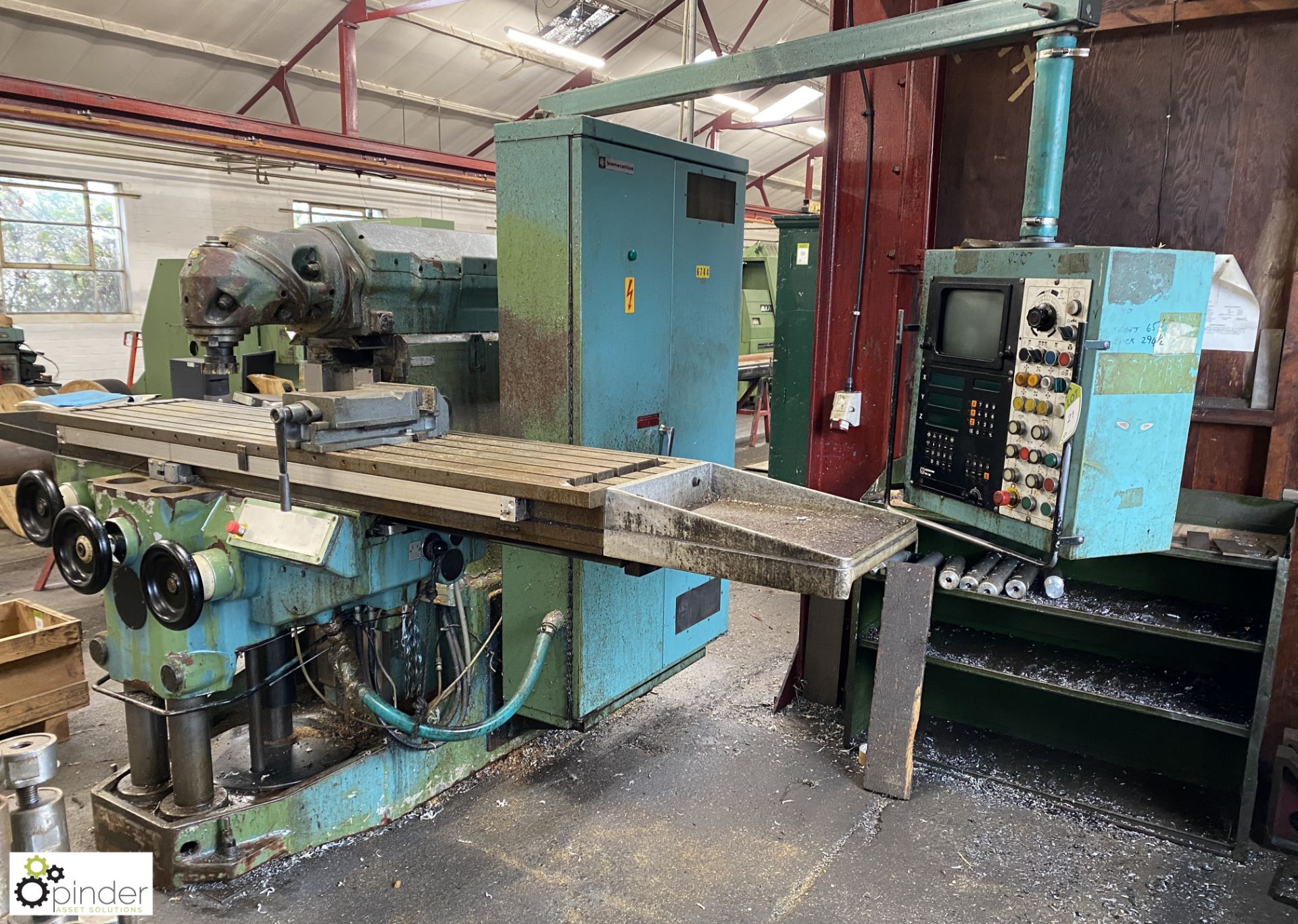 Huron M2006 knee type N/C Milling Machine, 415volts, serial number B5675, year 1983, with Heidenhain - Image 8 of 15