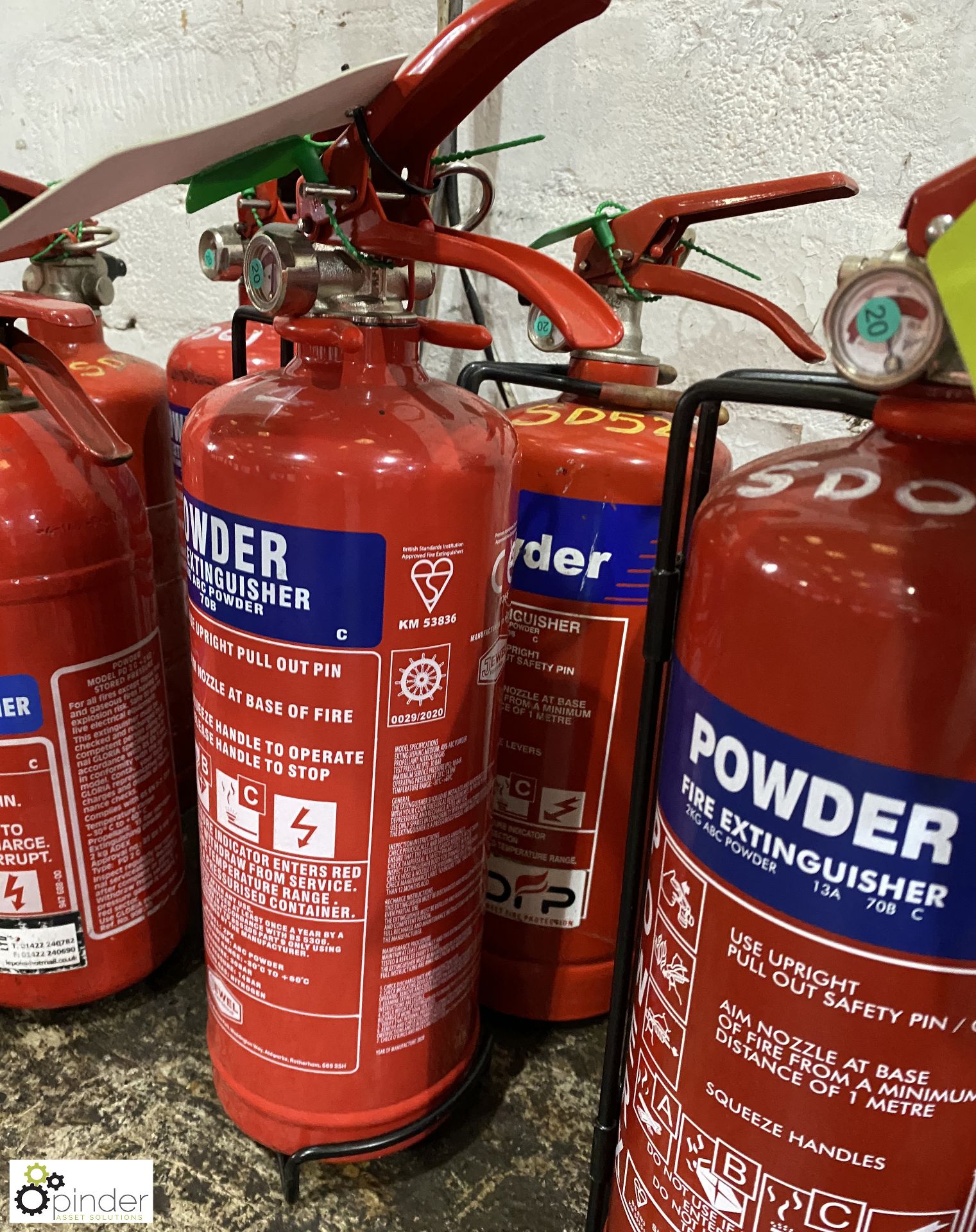 2 Powder Fire Extinguishers, 2kg