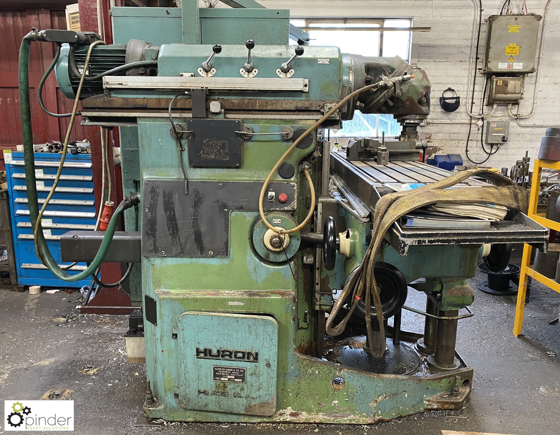 Huron M2006 knee type N/C Milling Machine, 415volts, serial number B5675, year 1983, with Heidenhain - Image 3 of 15