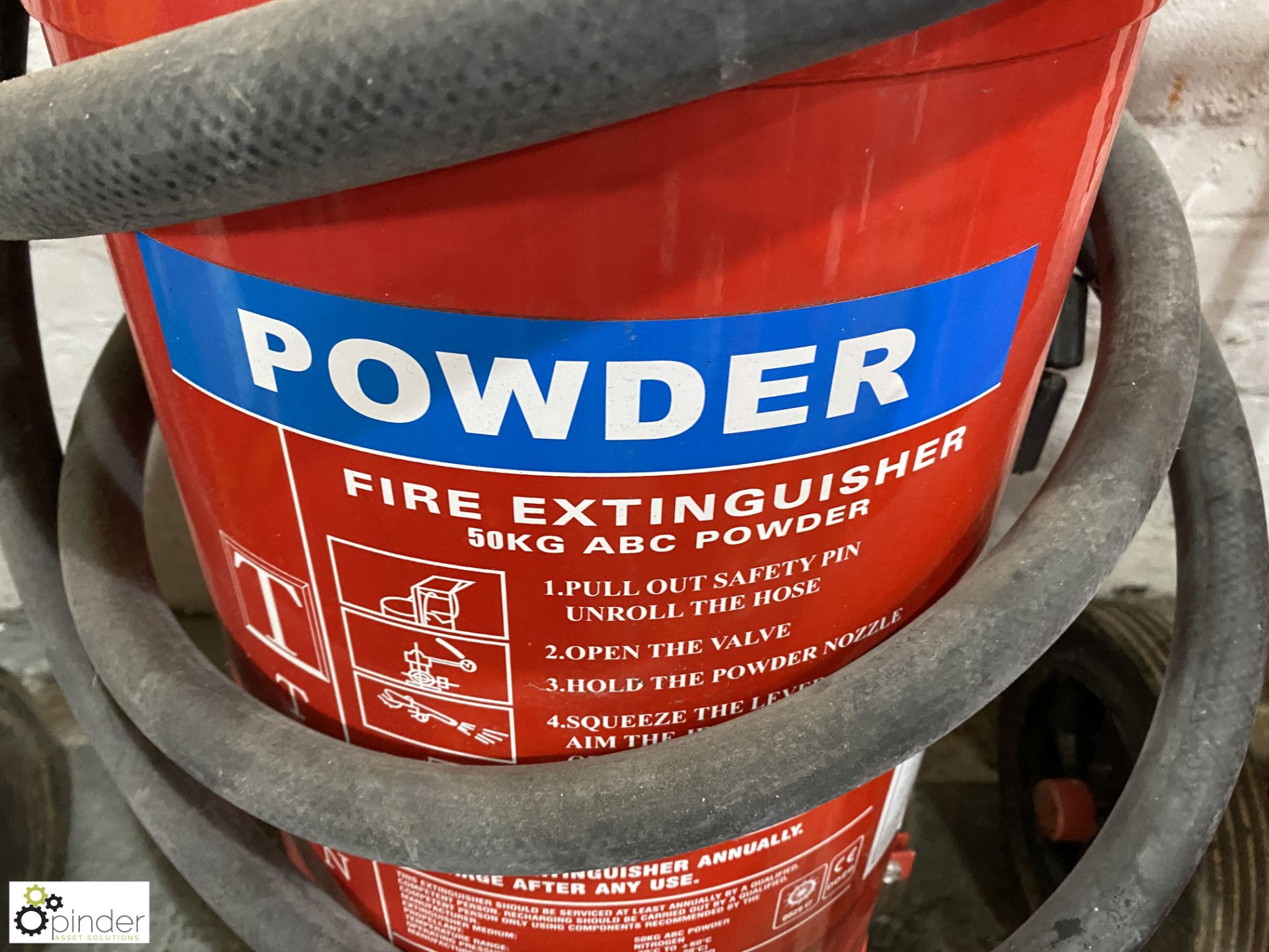 Powder ABC Fire Extinguishers, 50kg, with trolley - Image 2 of 3