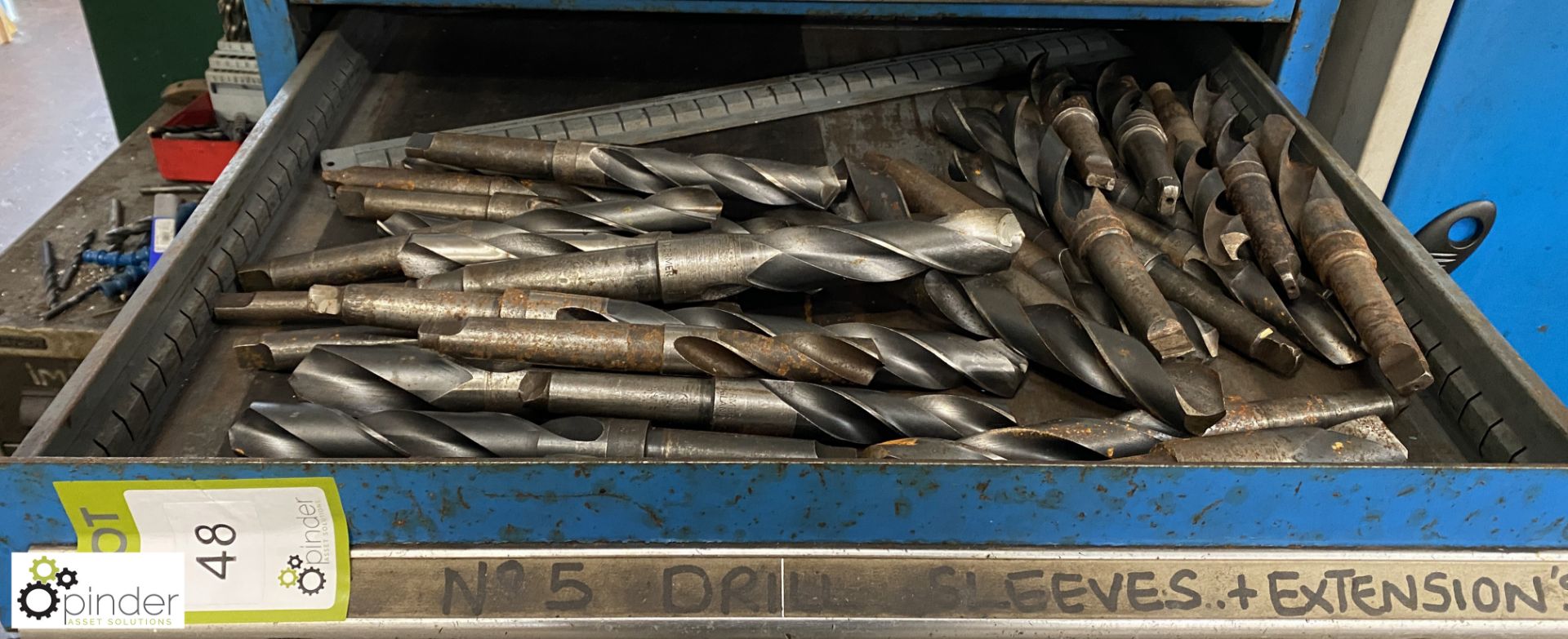 Quantity various Drills, to drawer