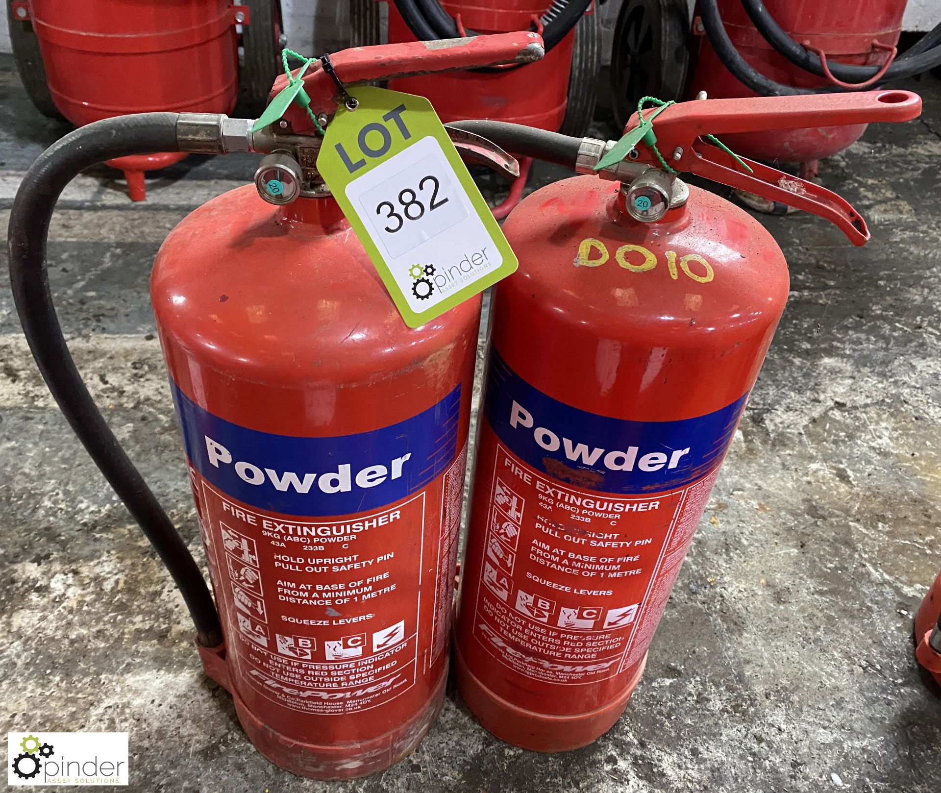 2 Powder Fire Extinguishers, 9kg