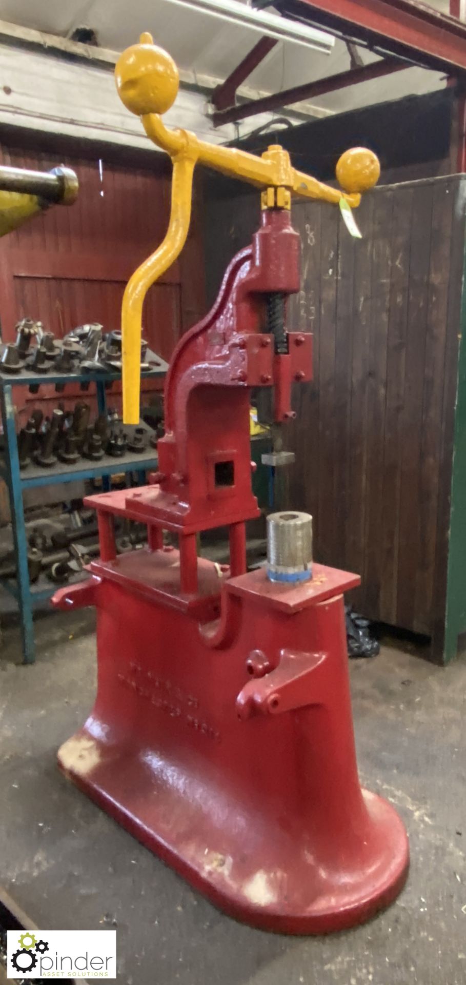 Sweeney & Blockside manual Fly Press, mounted on cast iron base - Image 6 of 7