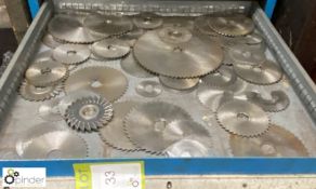 Quantity various Slitting Discs, to drawer