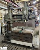 Kitchen & Wade E26 Radial Arm Drill, 4ft 6in, 415volts, with slotted box table, 1170mm x 910mm x