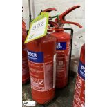 2 Powder Fire Extinguishers, 2kg