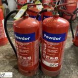 2 Powder Fire Extinguishers, 9kg