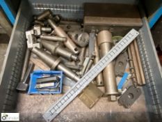 Quantity various Collets and various Machine Components, to drawer