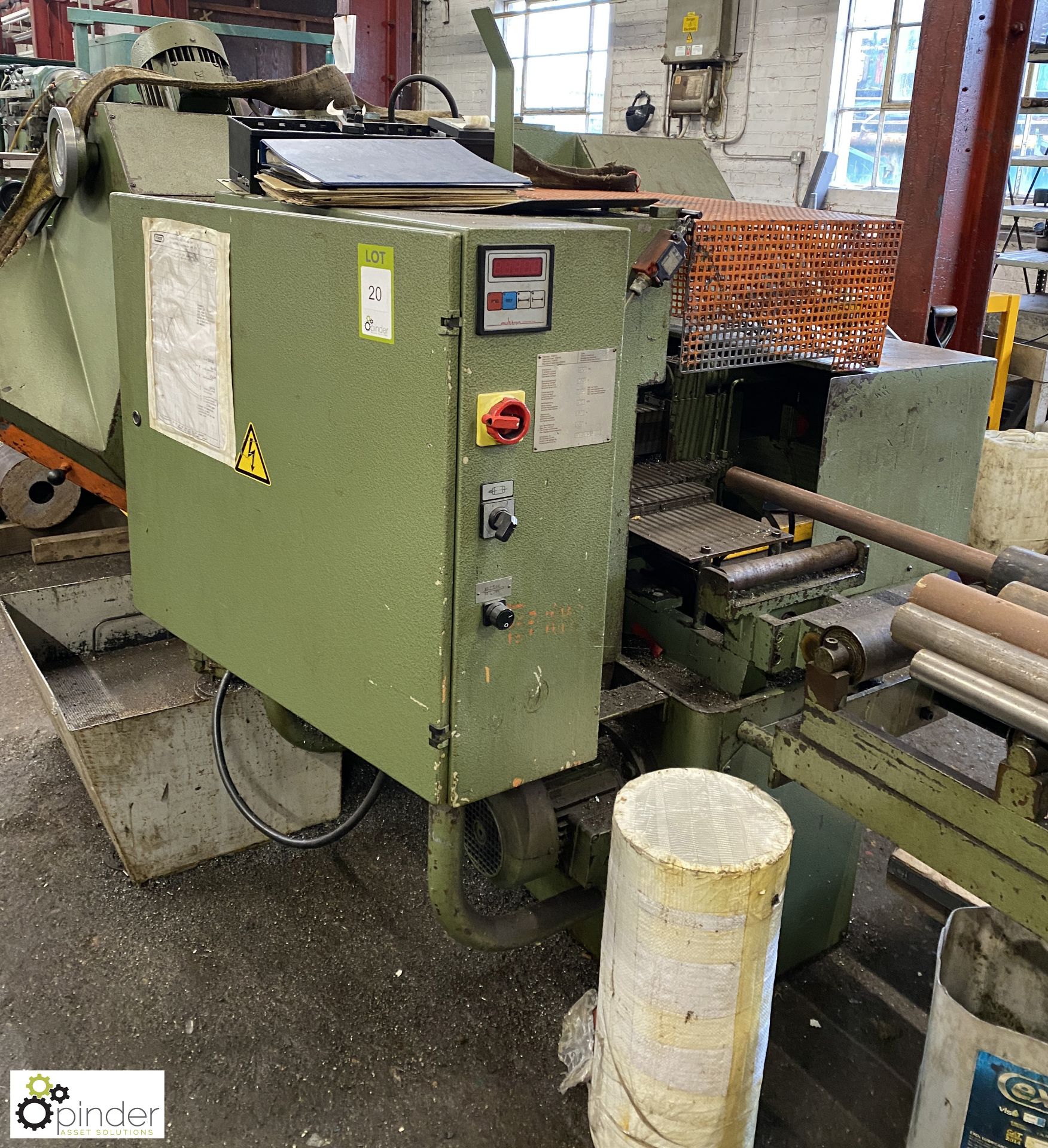 Forte SBA 241 semi auto horizontal Bandsaw, 415volts, serial number 721800, with roller feed, 2000mm - Image 4 of 12