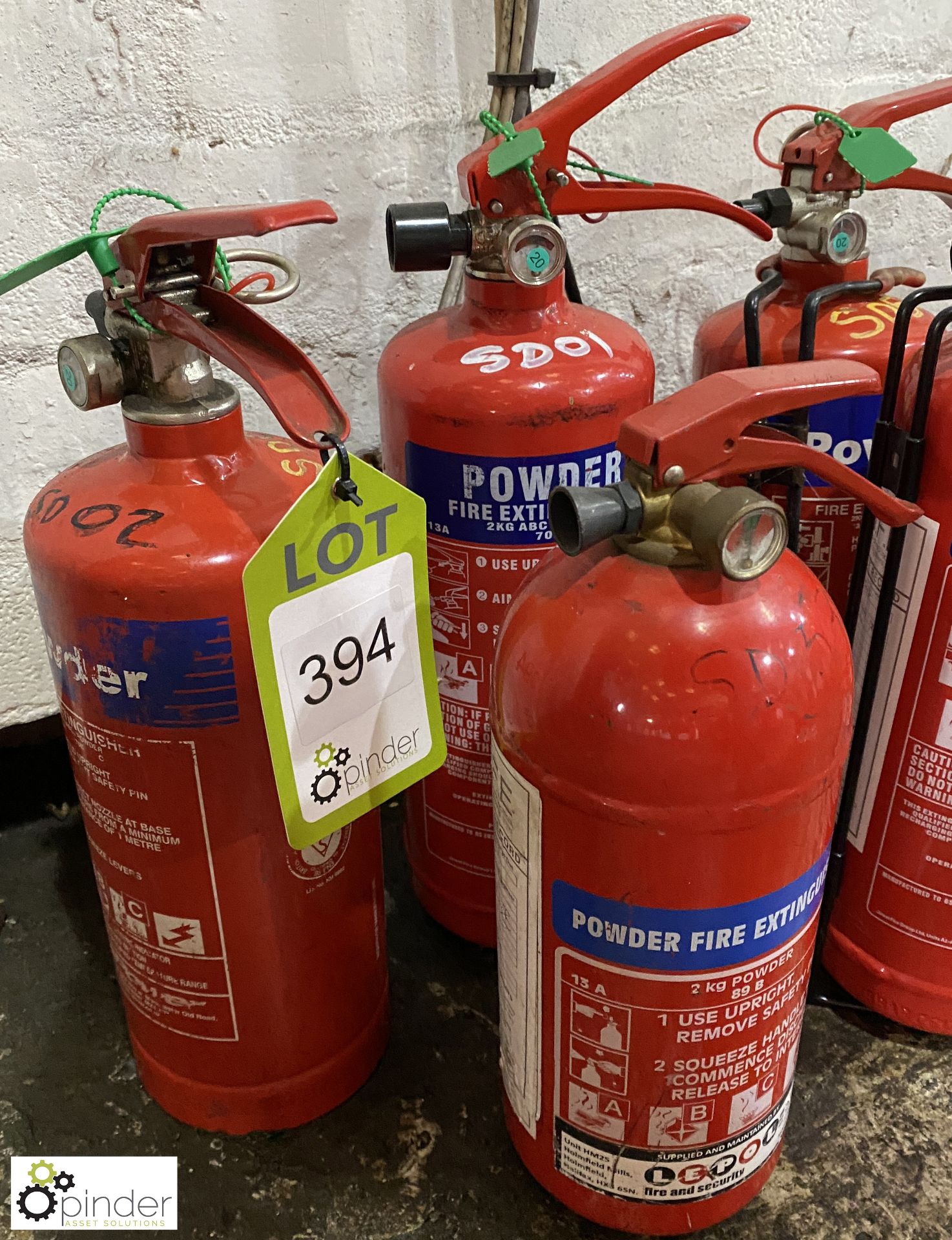 3 Powder Fire Extinguishers, 2kg - Image 2 of 3