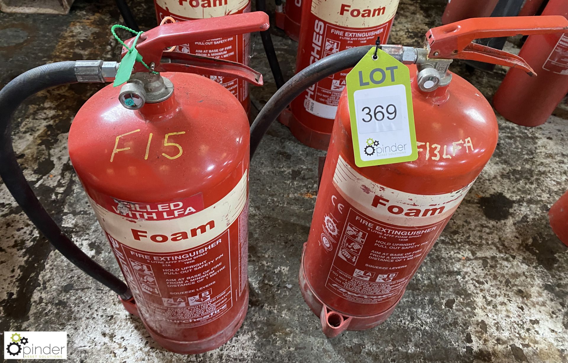 2 Foam Fire Extinguishers, 9litre