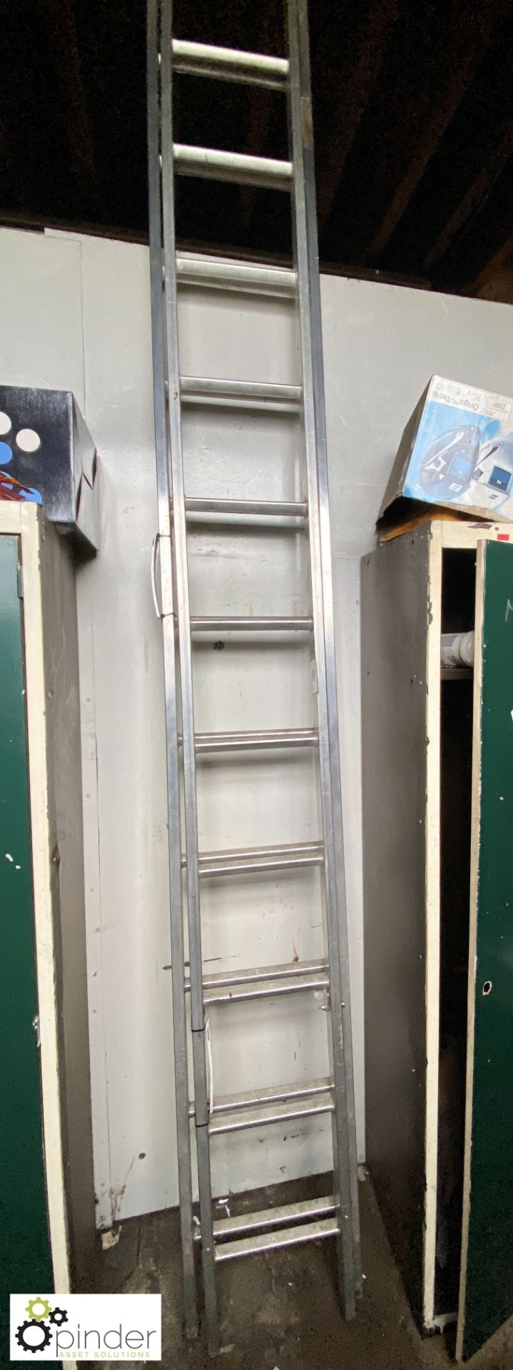 Aluminium 11-rung double Extension Ladder