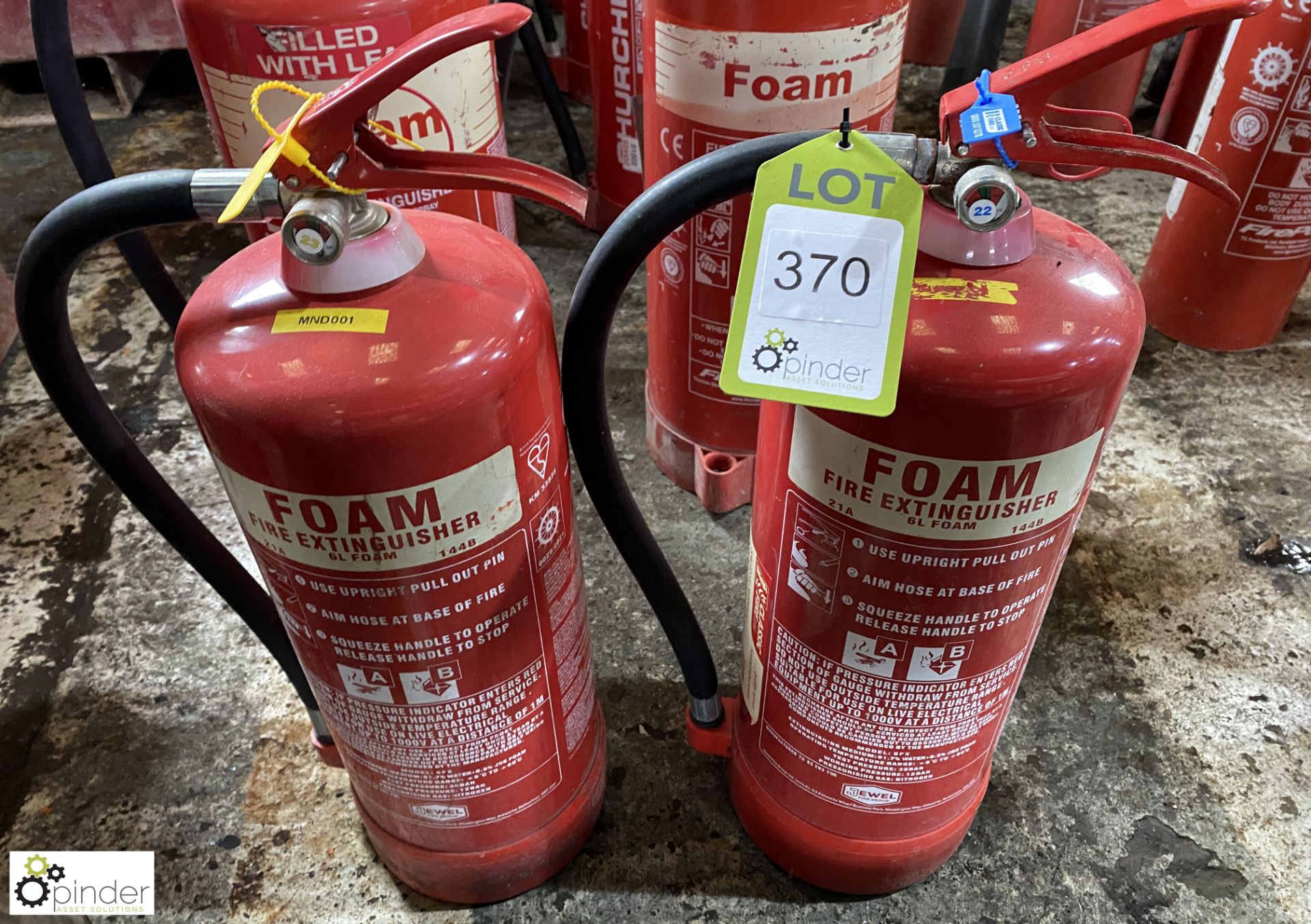 2 Foam Fire Extinguishers, 6litre