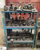 Quantity various Tool Holders, Drills, Cutters, Boring Bars, to and including rack