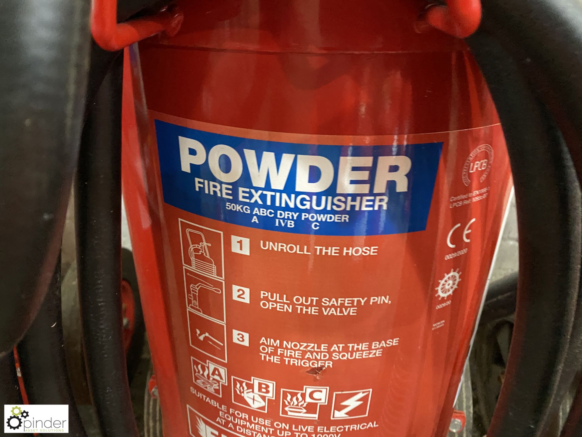 Powder ABC Fire Extinguishers, 50kg, with trolley - Image 2 of 3