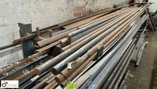 Quantity steel Round Bar, Tube and Angle, to shelf